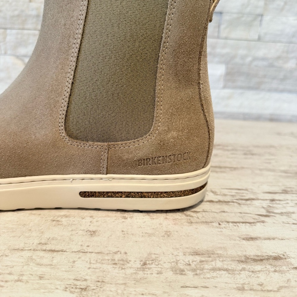 Birkenstock Bend Chelsea Ankle Boots Sneaker Taupe Suede 37/6-6.5 NEW - Picture 9 of 13